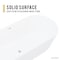 Anzzi Badi 5.9 ft. Solid Surface Freestanding Bathtub in Matte White FT-AZ8402 - alternate 6